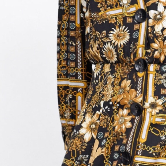 Classic Zara Floral Print Dress - Picture 3 of 11